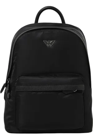 Emporio Armani Femme, Sacs, Noir, Taille: ONE Size Sac à dos en Nylon Noir Élégant
