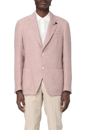 LARDINI Homme, Vestes, Rose, Taille: XL Blazer Poches Coupe Décontractée