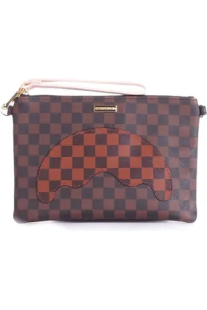 Sprayground Femme, Sacs, Brun, Taille: ONE Size Pochette Transparente avec Logo Avant