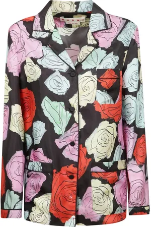 Marni Femme, Blouses et Chemises, Multicolore, Taille: 40 FR Chemise de pyjama à imprimé floral avec poche
