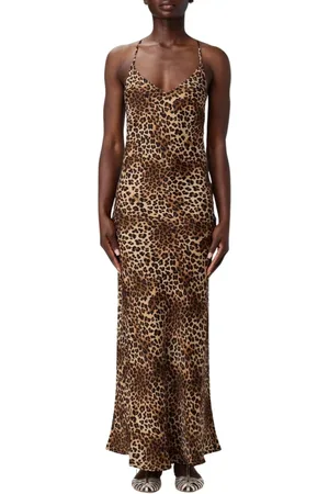 MC2 SAINT BARTH Femme, Robes, Brun, Taille: 42 FR Robe Midi Marron avec Col en V Style Élégant