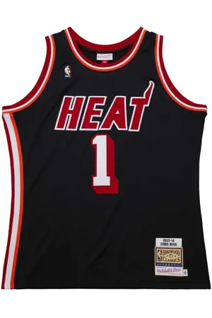 Mitchell & Ness Homme, Sport, Noir, Taille: XL Maillot Miami Heat Chris Bosh 2013