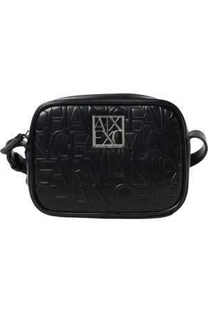 Armani Exchange Femme, Sacs, Noir, Taille: ONE Size Sac Mini Noir avec Logo en Relief