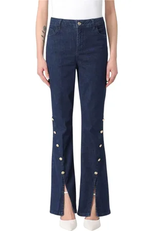 Liu Jo Femme, Jeans, Bleu, Taille: W24 Jean Bleu avec Fente Latérale