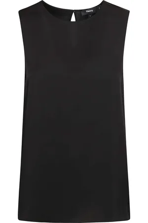 THEORY Femme, Tops, Noir, Taille: 40 FR Haut sans Manches en Soie