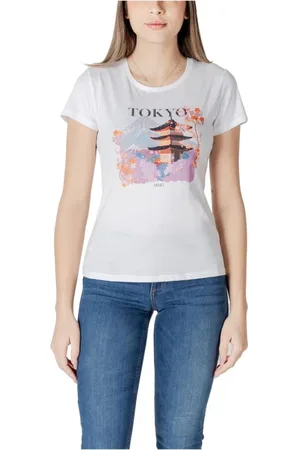 Liu Jo Femme, Tops, Blanc, Taille: 40 FR T-shirt en coton moderne au design polyvalent
