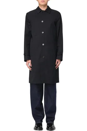 Burberry Homme, Manteaux, Noir, Taille: XL Trench-Coat Noir Intemporel