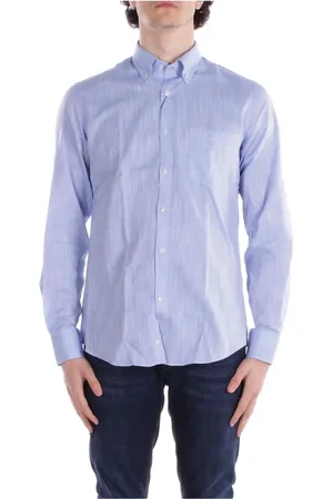 Paul & Shark Homme, Chemises, Bleu, Taille: 3XS Chemise bleu clair avec logo de yachting