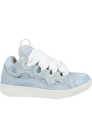 Lanvin Femme, Chaussures, Bleu, Taille: 37 EU Baskets Curb en nappa et daim