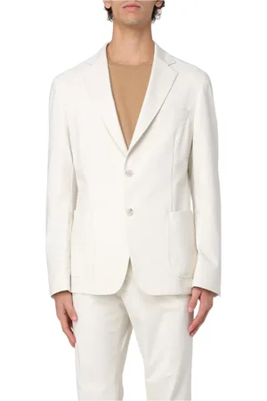 HUGO BOSS Homme, Vestes, Blanc, Taille: L Blazer Blanc Sophistiqué