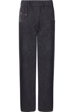 Brunello Cucinelli Femme, Jeans, Bleu, Taille: 40 FR Jean Straight-Leg en Coton Fabriqué en Italie