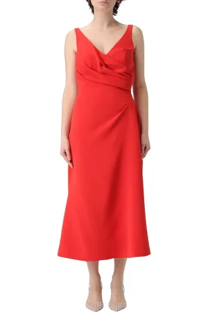 ERMANNO SCERVINO Femme, Robes, Rouge, Taille: 40 FR Robe Midi Rouge Drapée