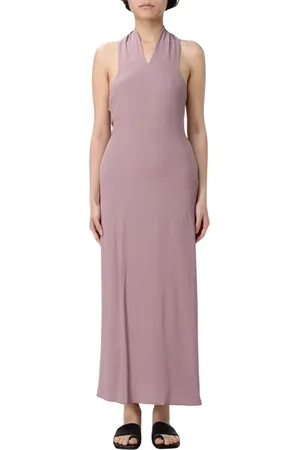 FEDERICA TOSI Femme, Robes, Rose, Taille: 36 FR Robe Longue Rouge à Col Halter