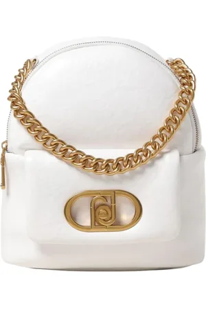 Liu Jo Femme, Sacs, Blanc, Taille: ONE Size Sac à Dos en Cuir Noir Élégant