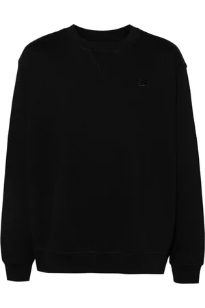 New Balance Homme, Sweatshirts et sweats à capuche, Noir, Taille: L Pull en Coton Noir à Col Rond