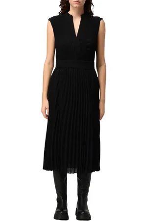 HUGO BOSS Femme, Robes, Noir, Taille: 38 FR Robe Midi Noire Élégante