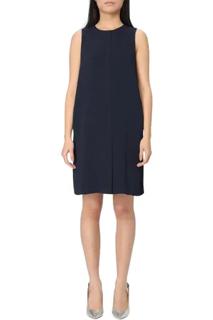 Emporio Armani Femme, Robes, Bleu, Taille: 44 FR Robe Shift Bleue Élégante pour Femmes