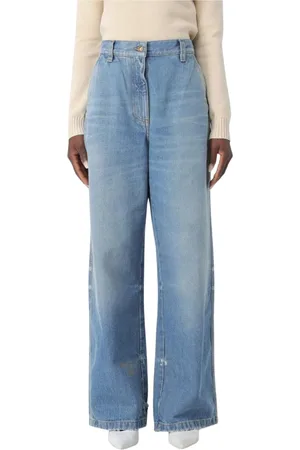Palm Angels Femme, Jeans, Bleu, Taille: W26 Jean Large Déchiré
