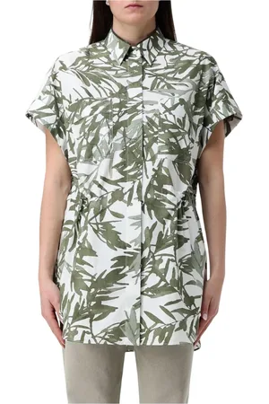 Brunello Cucinelli Femme, Blouses et Chemises, Vert, Taille: 38 FR Robe Chemise en Popeline Verte
