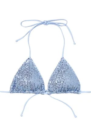 MC2 SAINT BARTH Femme, Maillots de bain, Bleu, Taille: 42 FR Ensemble Bikini à Paillettes Bleu