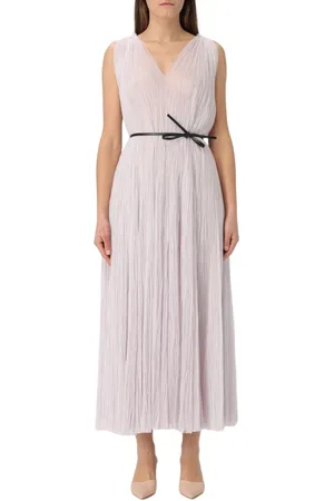 Fabiana Filippi Femme, Robes, Violet, Taille: 36 FR Élégante Robe Midi Lilas Plissée
