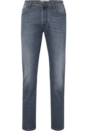 Jacob Cohen Homme, Jeans, Bleu, Taille: W31 Bard Jeans Gris avec Coutures Rouges