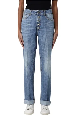 Dondup Femme, Jeans, Bleu, Taille: W29 Jean Bleu Coupe Droite Décontractée
