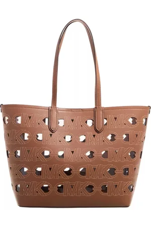 Michael Kors Femme, Sacs, Brun, Taille: ONE Size Sac cabas en cuir marron avec motif graphique