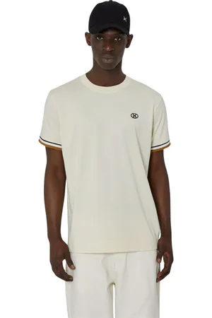 John Richmond Homme, Tops, Blanc, Taille: L T-shirt régulier avec logo contrastant sur le devant