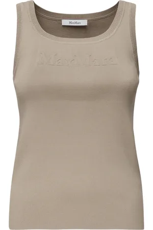 Max Mara Femme, Pulls, , Taille: 42 FR Haut Côtelé avec Encolure Ronde