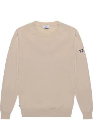 Aquascutum Homme, Pulls, , Taille: M Coton Regular Fit Pull en tricot côtelé