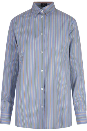 Etro Femme, Blouses et Chemises, Bleu, Taille: 34 FR Chemise en Coton à Rayures Bleu Clair