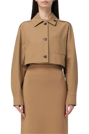 Max Mara Femme, Blouses et Chemises, Brun, Taille: 38 FR Gilet en Coton Marron