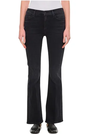 Mother Femme, Jeans, Noir, Taille: W29 Jeans évasés taille haute noirs