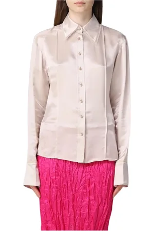 Acne Studios Femme, Blouses et Chemises, , Taille: 38 FR Elegant Silk Satin Blouse Shirt