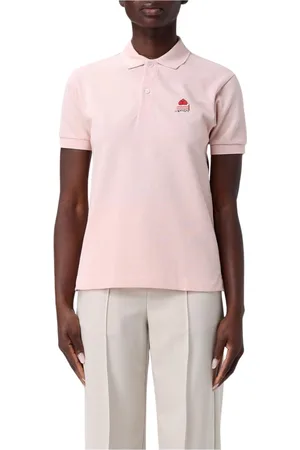 Bally Femme, Tops, Rose, Taille: 40 FR Polo en Coton Brodé Rose