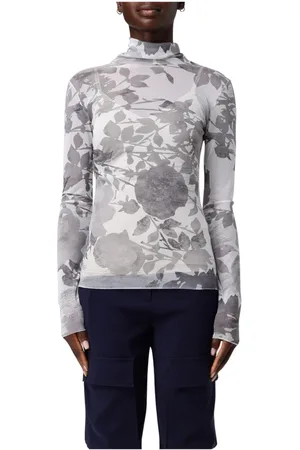 Patrizia Pepe Femme, Tops, Gris, Taille: 38 FR Pull en cachemire gris à col en V