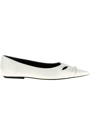 Marc Jacobs Femme, Chaussures, Blanc, Taille: 36 EU Ballerines en cuir verni noir