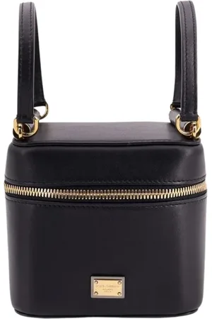 Dolce & Gabbana Femme, Sacs, Noir, Taille: ONE Size Pochette en Cuir Noir à Fermeture Éclair