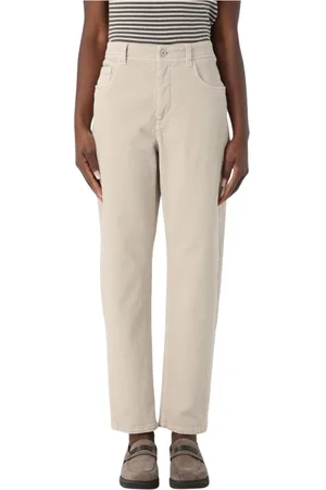 Brunello Cucinelli Femme, Jeans, , Taille: 40 FR Pantalon de luxe jambe droite ivoire