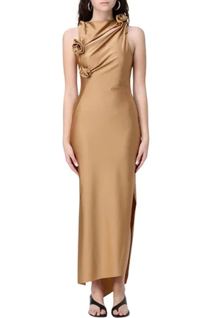 COPERNI Femme, Robes, Brun, Taille: 40 FR Robe Maxi Asymétrique à Rose