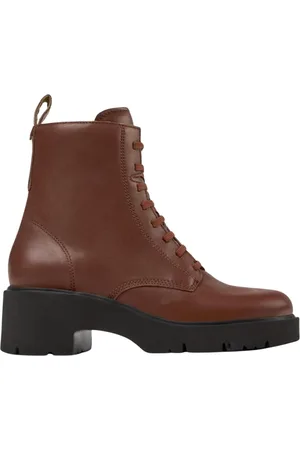 Camper Femme, Chaussures, Rouge, Taille: 38 EU Bottines Rouges Talon Bloc