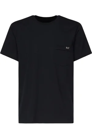 FAY Homme, Tops, Noir, Taille: M T-shirts et Polos Noirs avec Poche