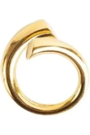 CHARLOTTE CHESNAIS Femme, Accessoires, Jaune, Taille: 55 MM Bague Biseau plaqué or