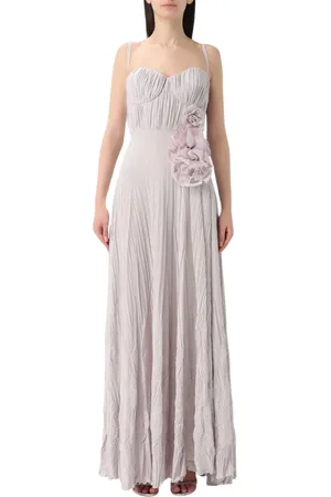 Elisabetta Franchi Femme, Robes, Rose, Taille: 38 FR Robe Longue Métallique Bleue