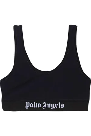 Palm Angels Femme, Sport, Noir, Taille: 42 FR Lingerie en Dentelle Noire avec Bordure Logo