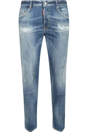 Dsquared2 Homme, Jeans, Bleu, Taille: M Jean Slim en Denim de Coton Stretch