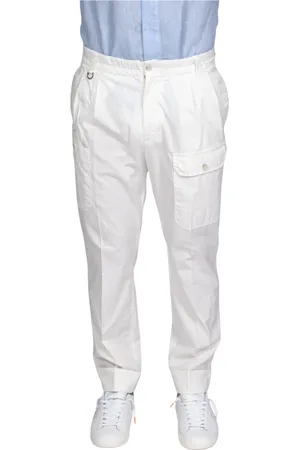 Paolo Pecora Homme, Pantalons, Blanc, Taille: XL Pantalon Homme Crème Modèle Élégant