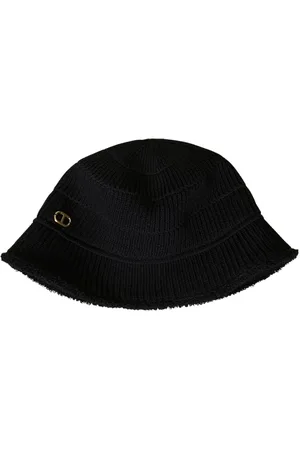 Twin-Set Femme, Accessoires, Noir, Taille: ONE Size Sherpa Trim Chapeau Seau Tricoté