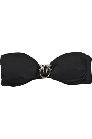 Pinko Femme, Maillots de bain, Noir, Taille: 36 FR Haut de Bikini sans Bretelles avec Détail Métallique